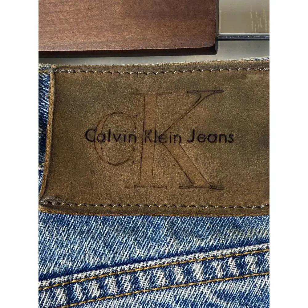 Vintage Calvin Klein Women's Double Stone Washed High-Rise Jeans Size 10